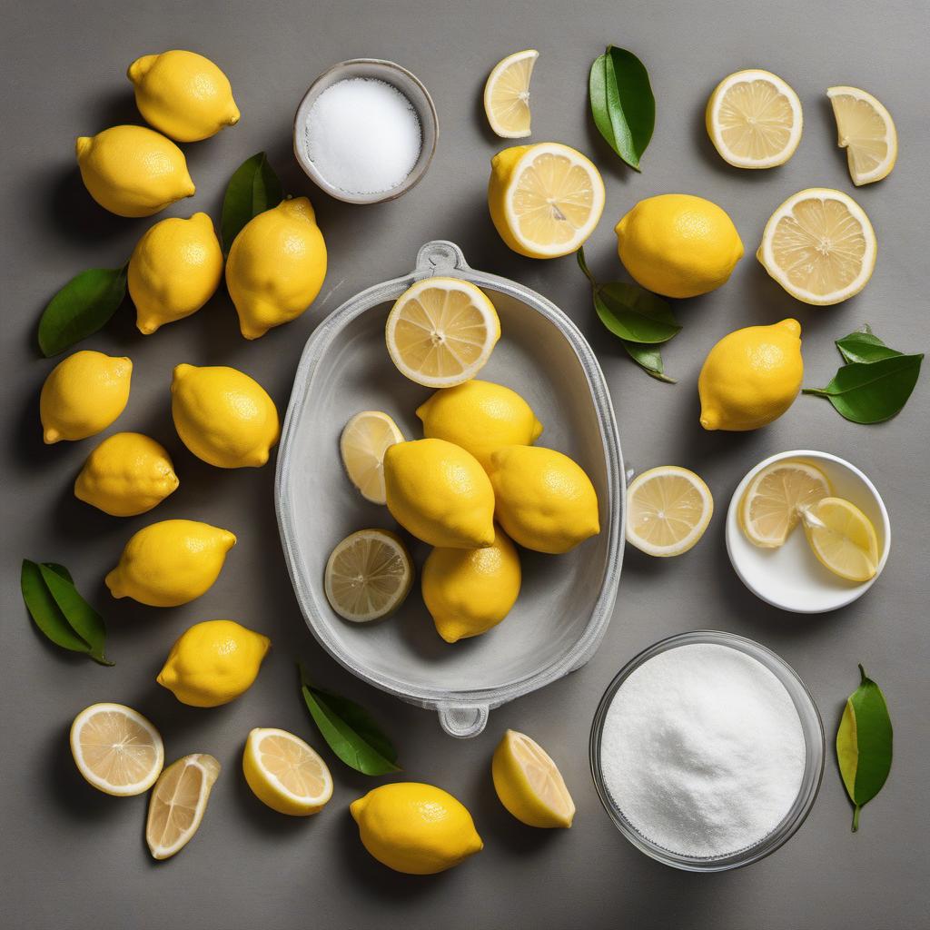 Items needed to answer the question, How do I craft refreshing Lemon Peel Candies. Items include:  Lemons  Granulated sugar  Water  Powdered sugar