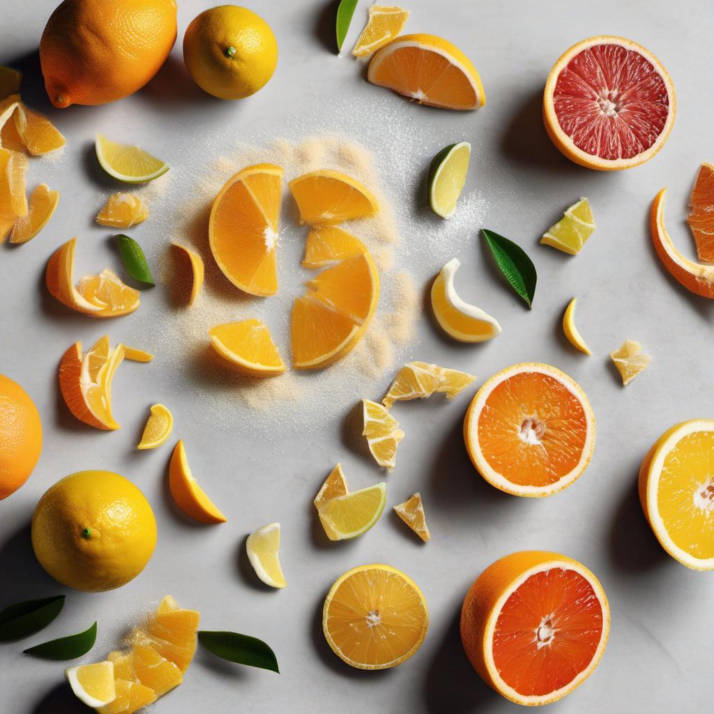 Items needed to answer the question, How do I transform citrus peels into delightful homemade candies. Items include:  Citrus fruit  Granulated sugar  Water