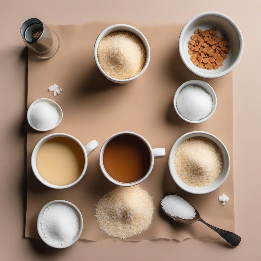 Items needed to answer the question, How do I create a magical Edible Glass dessert. Items include:  Granulated Sugar  Silicone Mat or Parchment Paper