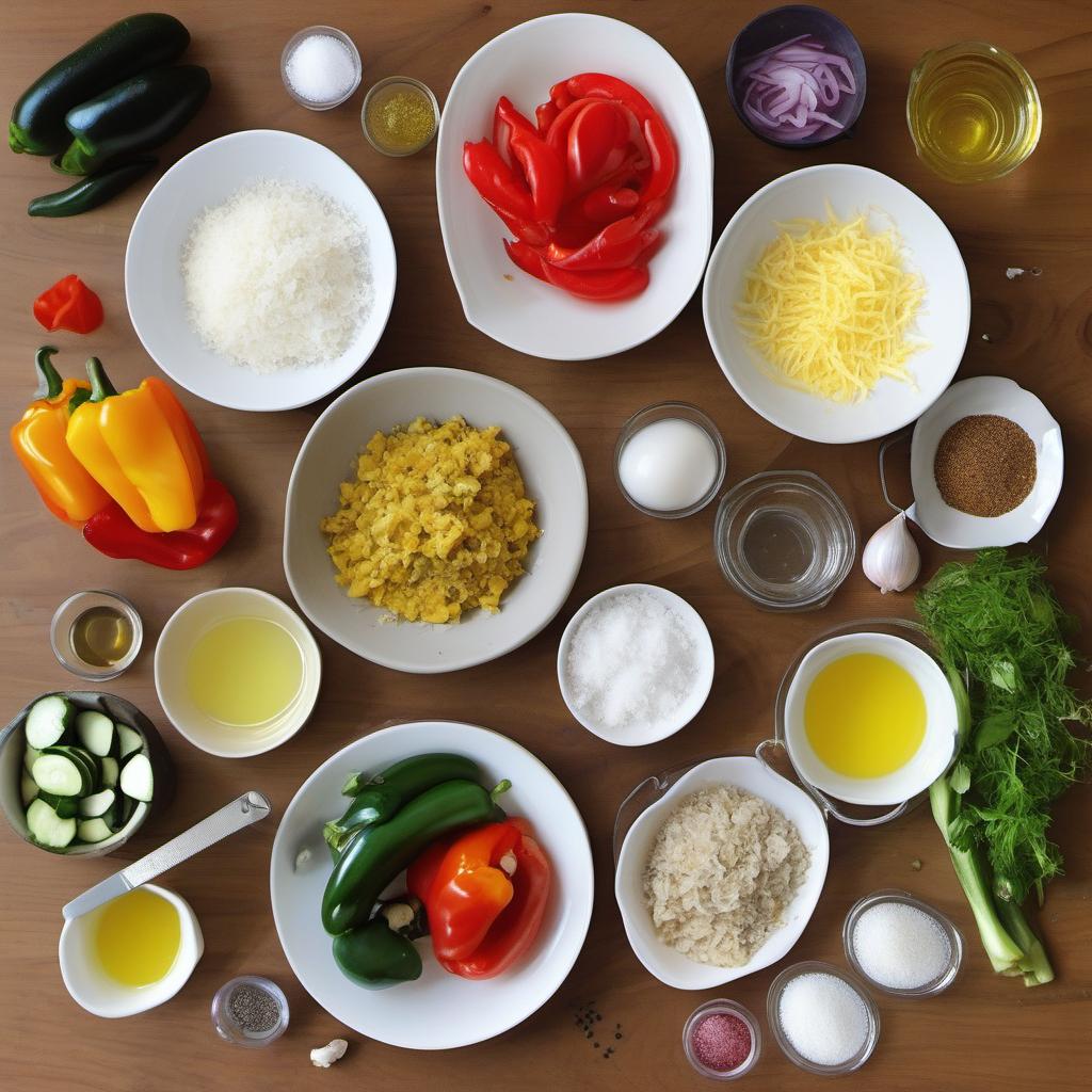Items needed to answer the question, How do I create mouthwatering vegetarian choux puffs. Items include:  Water  Unsalted Butter  Salt  All-Purpose Flour  Eggs  Olive Oil  Onion  Garlic Cloves  Veggies (e.g., bell peppers, mushrooms, zucchini)  Salt and Pepper  Herbs