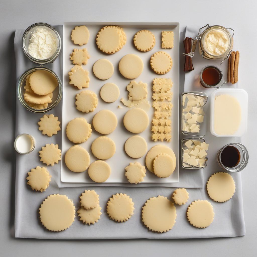 Items needed to answer the question, How do I store and preserve Lavender and Lemon Shortbread Cookies. Items include:  Shortbread Cookies  Airtight Container  Wax Paper or Parchment Paper  Freezer-safe Container or Ziplock Bag
