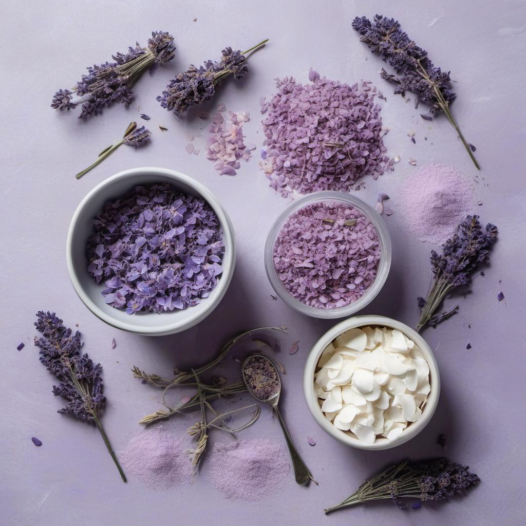 Items needed to answer the question, How do I make a lavender-infused Lilac Lychee Mousse. Items include:  Dried Lavender Flowers  Fresh Lilac Petals  Lychees  Heavy Cream  Powdered Sugar