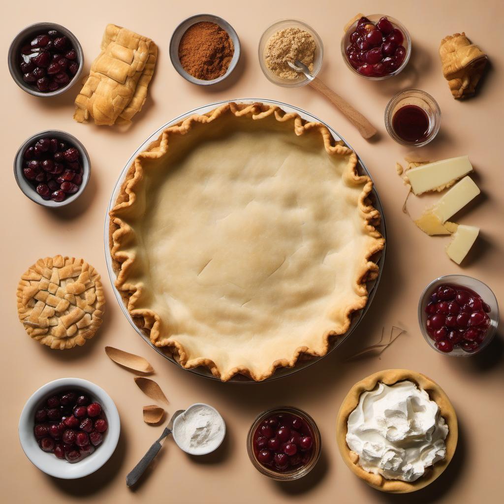 Items needed to answer the question, How do I create a mesmerizing pie crust pattern. Items include:  Pie crust