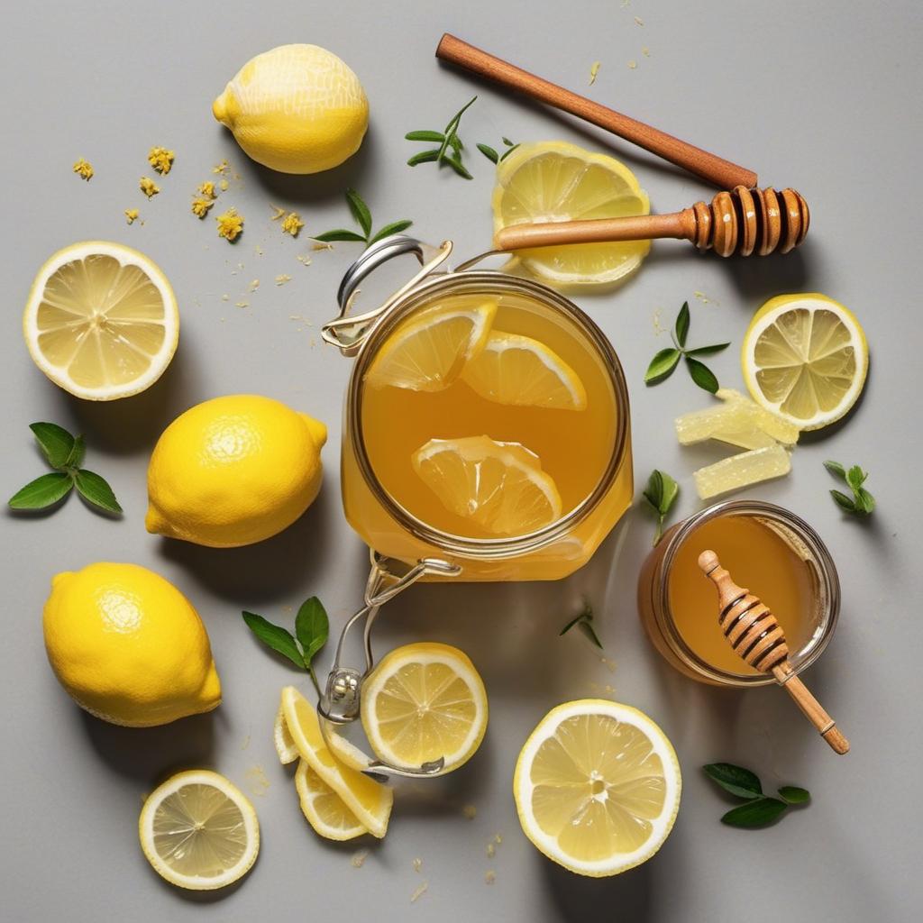 Items needed to answer the question, How do I make Hexagonal Honey Lemon Drops. Items include:  Honey  Lemon juice  Lemon zest  Unflavored gelatin
