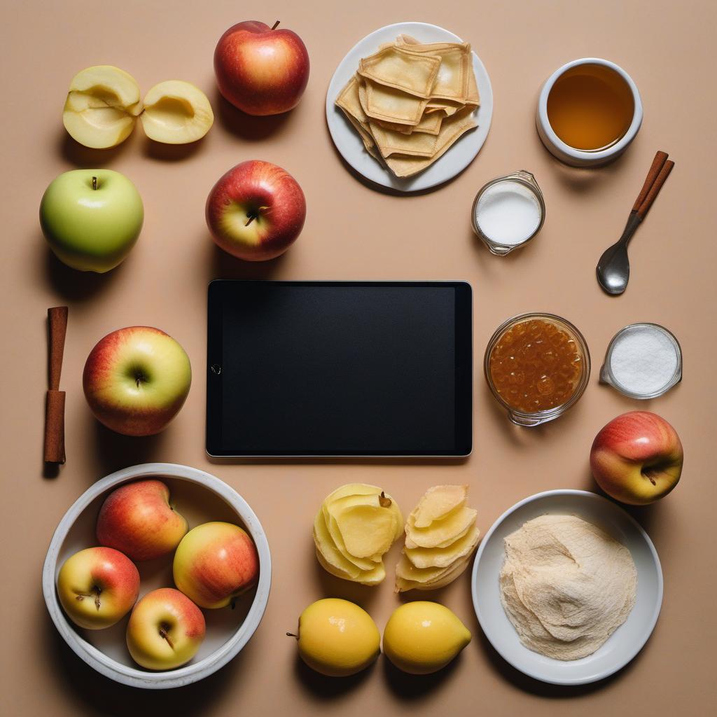 Items needed to answer the question, How do I bake Mini Rose-shaped Apple Pies. Items include:  Apples  Lemon  Granulated Sugar  Ground Cinnamon  Puff Pastry  Apricot Preserves
