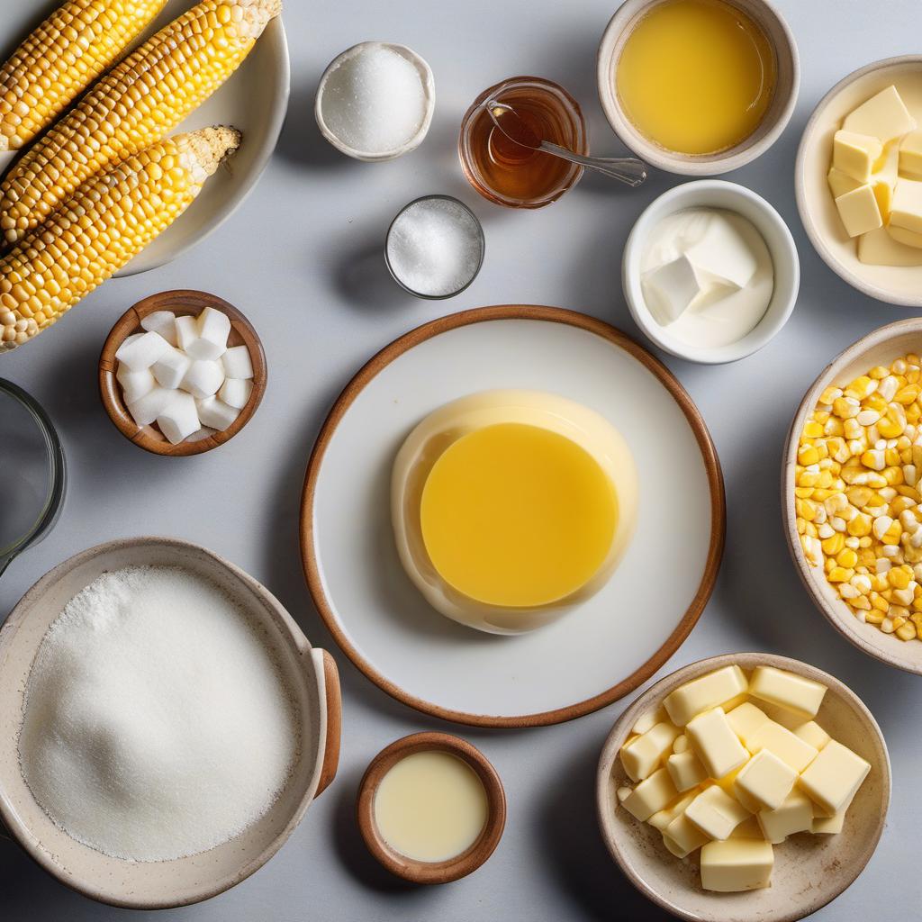 Items needed to answer the question, How do I make Crystal Caramel Candies. Items include:  Sugar  Water  Corn Syrup  Unsalted Butter  Heavy Cream