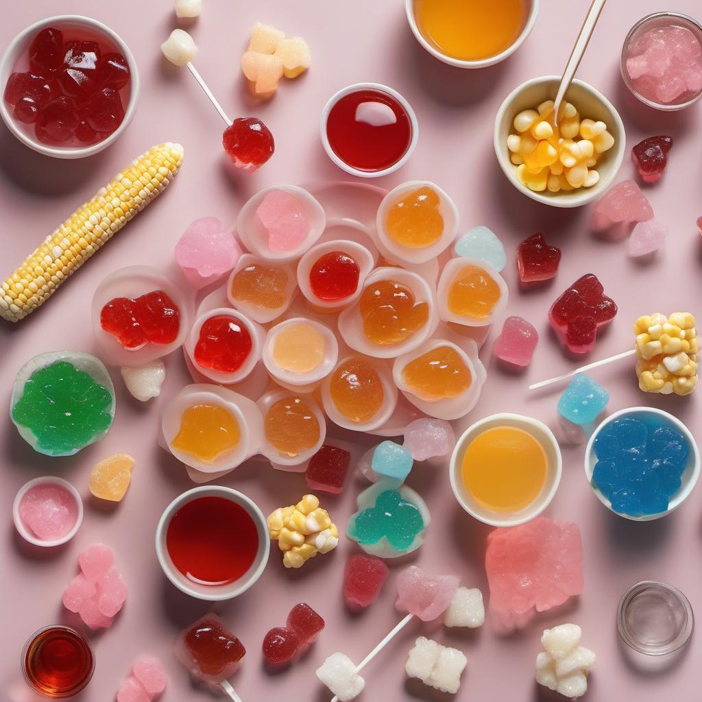 Items needed to answer the question, How do I surprise my kids with Litchi Lollipops. Items include:  Sugar  Water  Corn syrup  Litchi extract  Lollipop molds  Surprises (gummy bears, candies, etc.)