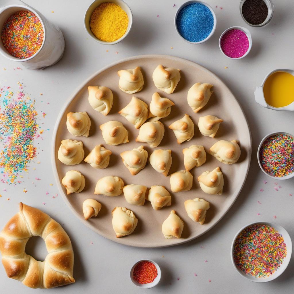 Items needed to answer the question, How do I surprise my kids with Elf Ears Crescent Cookies with Sprinkles. Items include:  Crescent roll dough  Colorful sprinkles