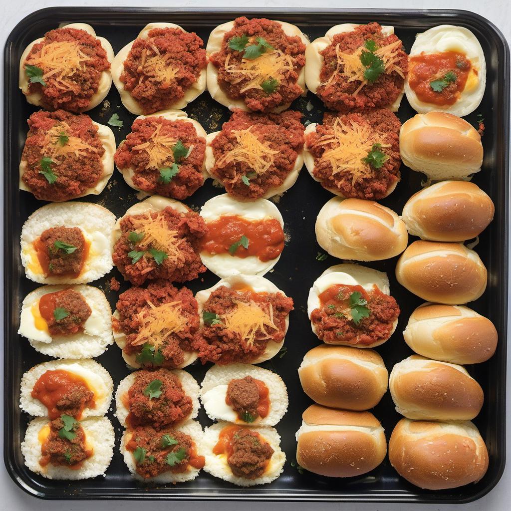 Items needed to answer the question, How do I make Meatball Sub Sliders. Items include:  Ground beef  Breadcrumbs  Grated Parmesan cheese  Minced garlic  Chopped parsley  Salt  Pepper  Eggs (beaten)  Slider buns  Marinara sauce  Mozzarella cheese slices  Sliced bell peppers (optional)  Sliced onions (optional)
