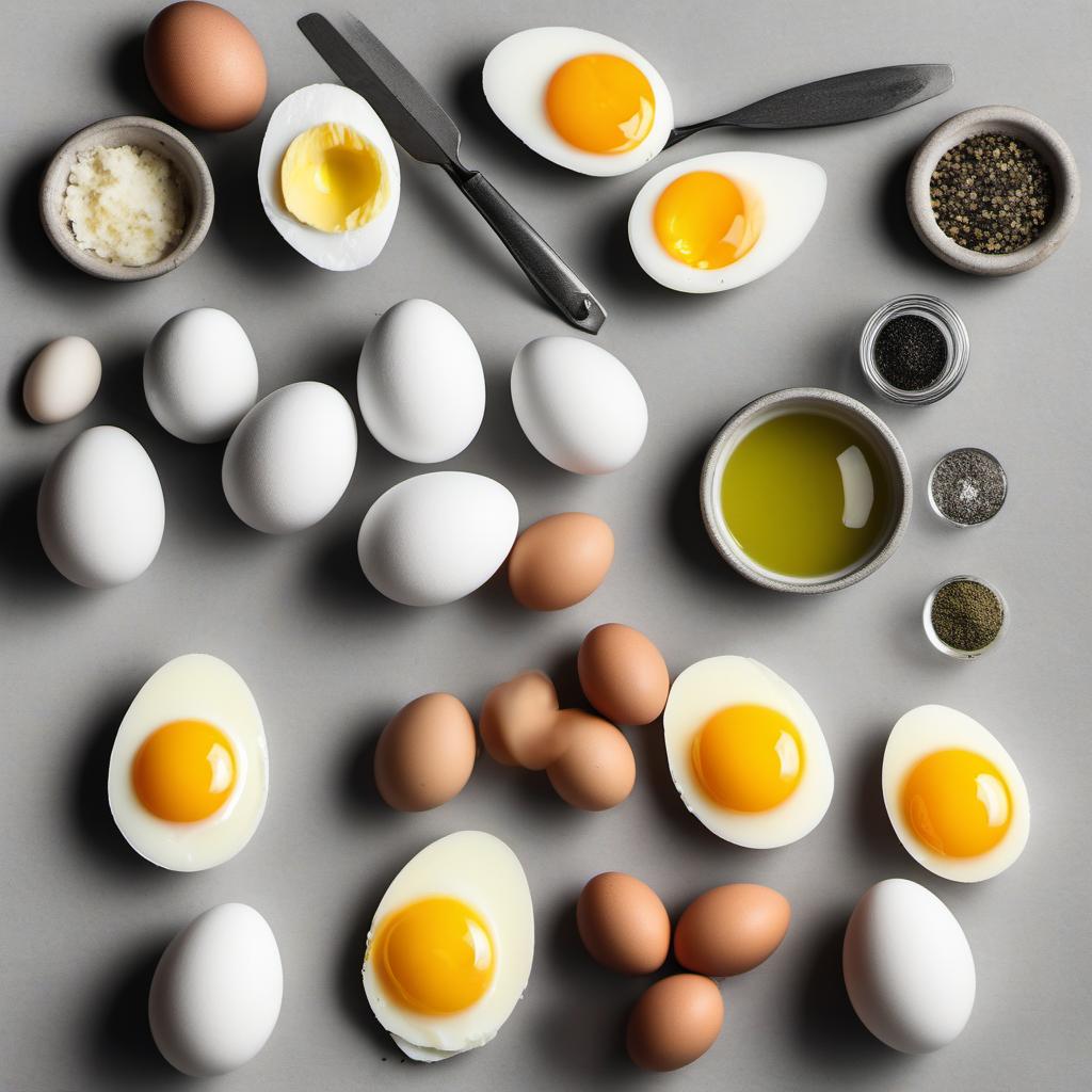Items needed to answer the question, How do I jazz up my omelette. Items include:  Eggs  Fillings of your choice  Salt and pepper  Butter or olive oil