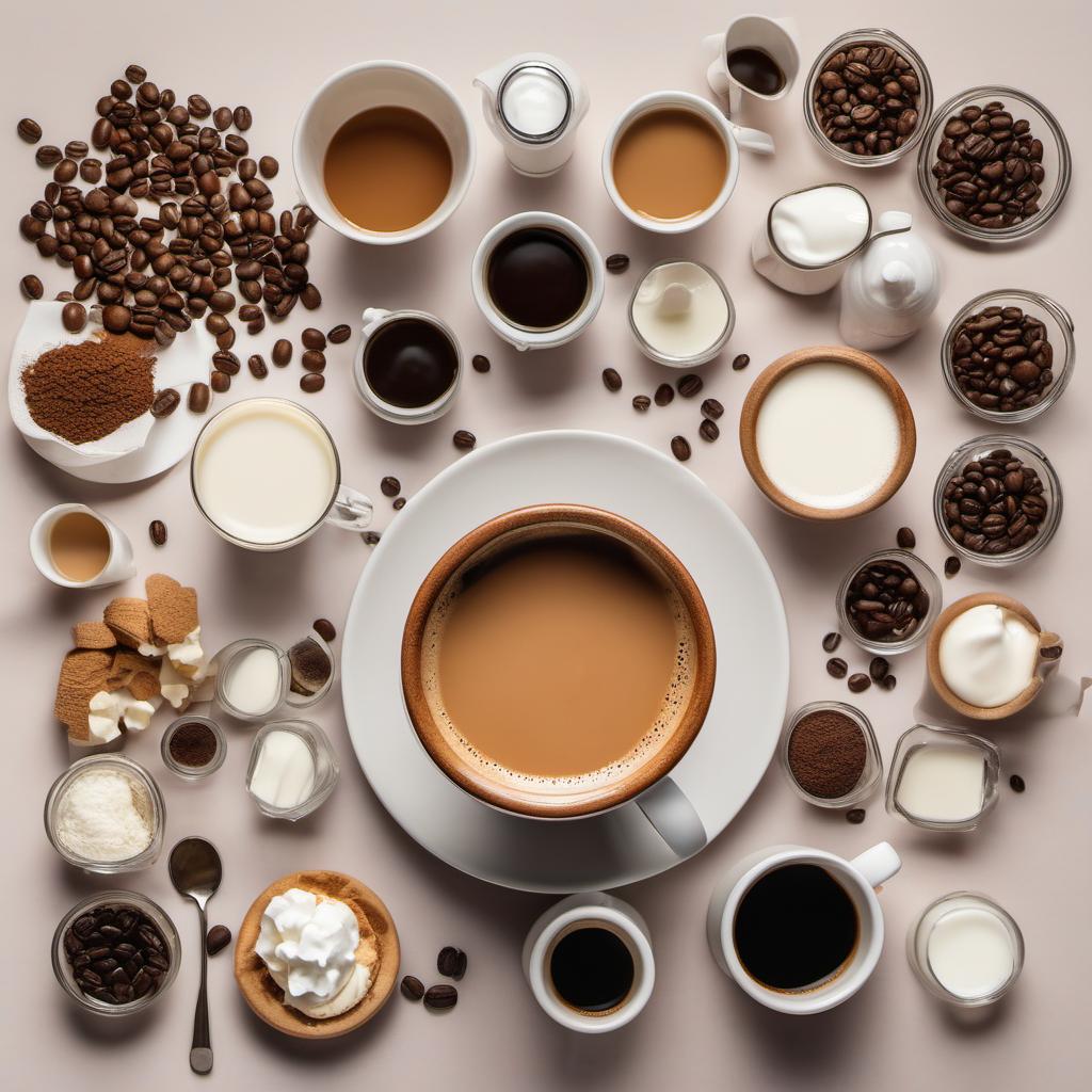 Items needed to answer the question, How do I create latte art like a pro barista. Items include:  Espresso  Milk