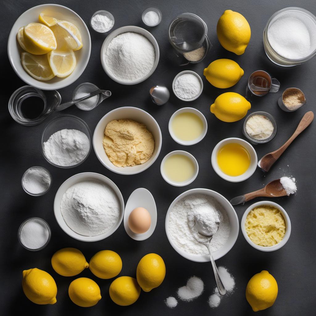 Items needed to answer the question, How do I customize my own Lemon Bars. Items include:  all-purpose flour  powdered sugar  salt  unsalted butter  sugar  eggs  fresh lemons