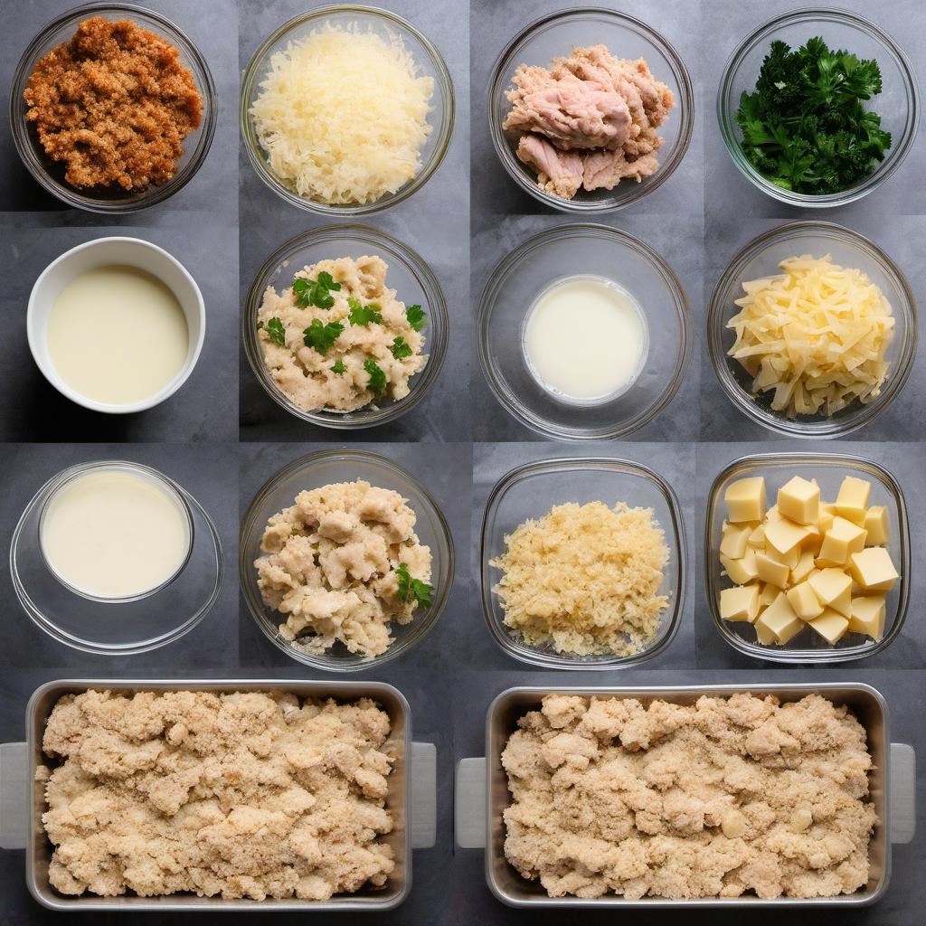 Items needed to answer the question, How do I make turkey meatballs in tomato sauce without getting my hands messy. Items include:  Ground Turkey  Breadcrumbs  Milk  Parmesan Cheese  Fresh Parsley  Garlic  Dried Oregano  Salt  Black Pepper  Tomato Sauce