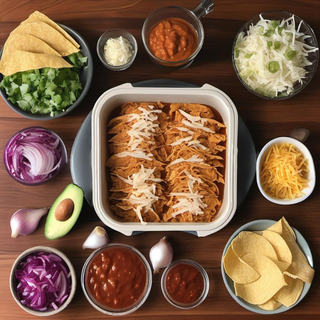 Items needed to answer the question, How do I make authentic Mexican Enchiladas. Items include:  tortillas  chicken  onions  garlic  enchilada sauce  cheese