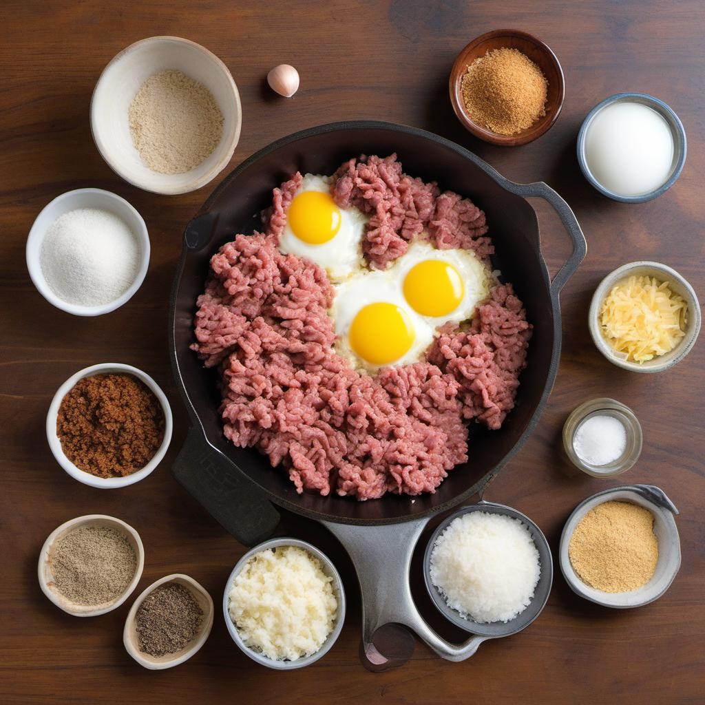 Items needed to answer the question, How do I make Swedish Meatball Sliders. Items include:  Ground beef  Breadcrumbs  Minced onion  Garlic powder  Allspice  Nutmeg  Egg  Milk  Salt  Pepper  Oil  Butter  Flour  Beef broth  Worcestershire sauce  Dijon mustard  Cheese slices  Slider buns  Lingonberry jam