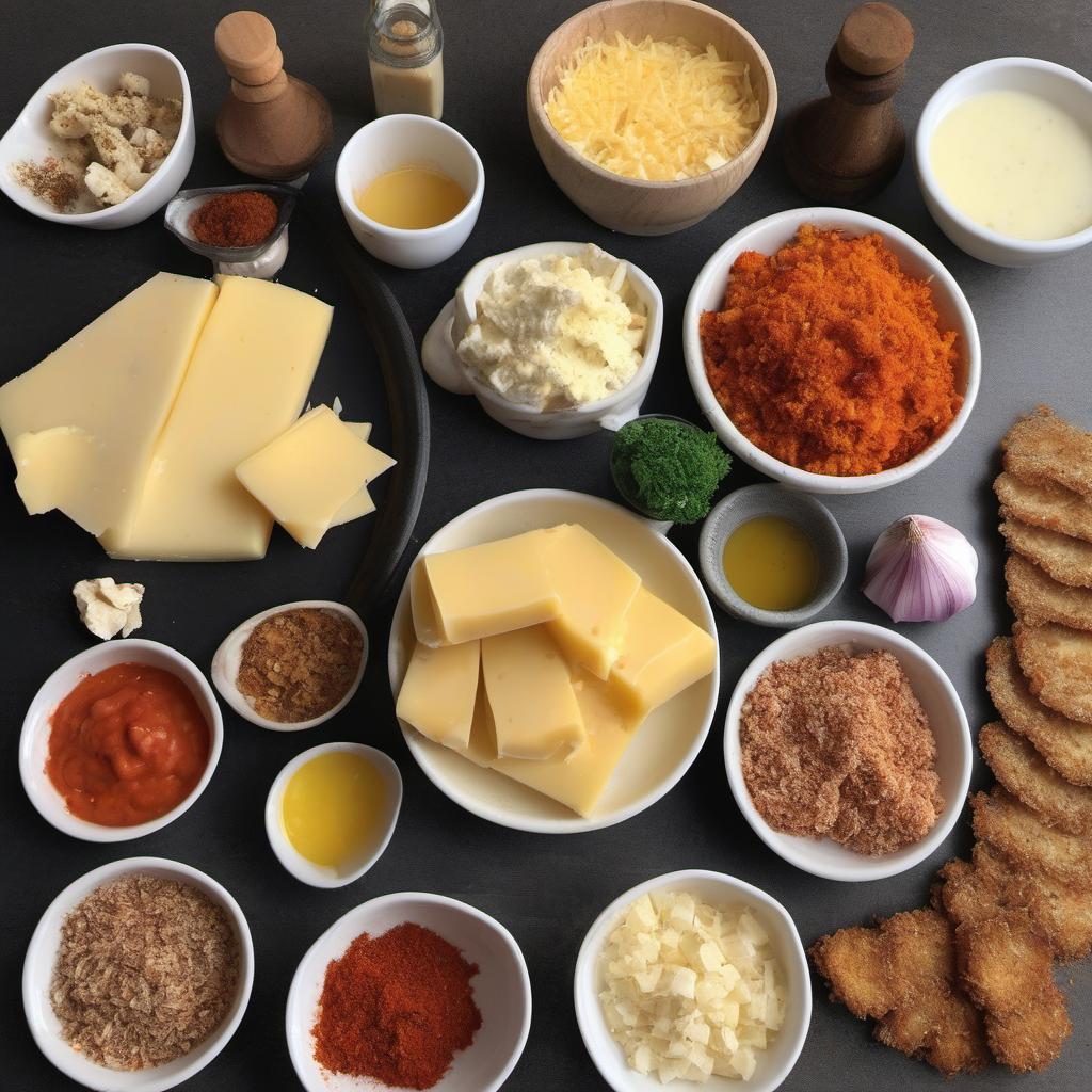 Items needed to answer the question, How do I give a twist to classic macaroni and cheese. Items include:  Cheeses  Veggies or Meats  Seasonings  Breadcrumbs  Butter