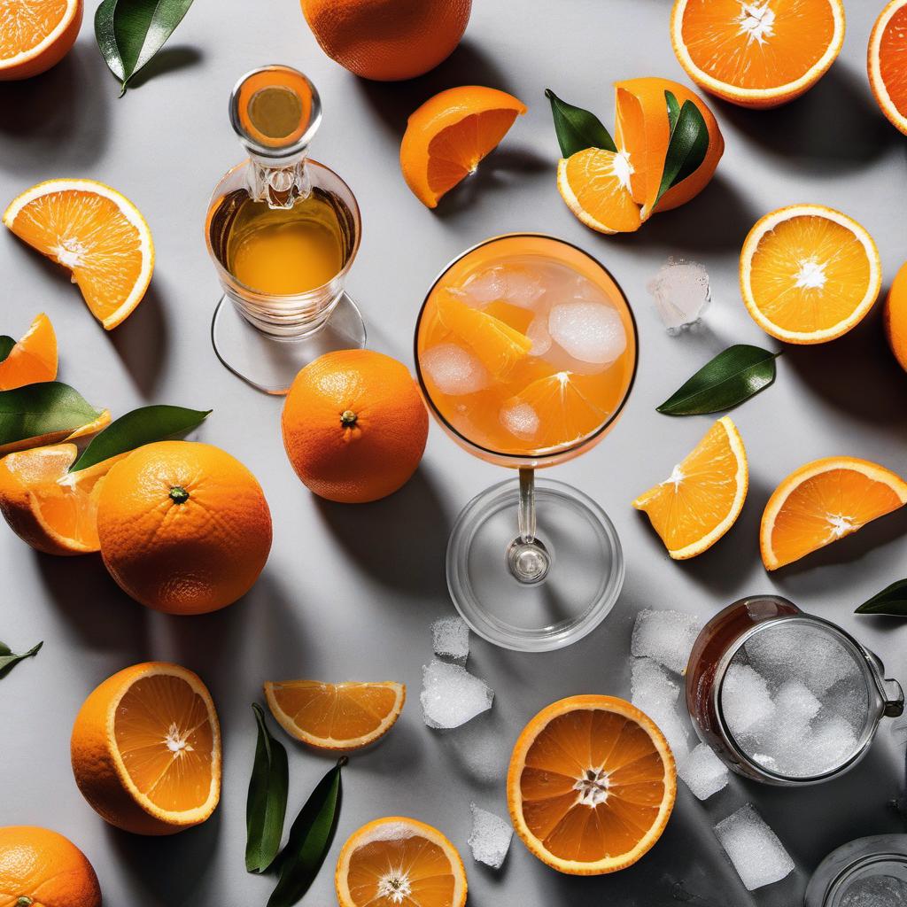 Items needed to answer the question, How do I make a refreshing orange juice cocktail. Items include:  Fresh Oranges  Vodka  Triple Sec  Simple Syrup  Ice  Salt