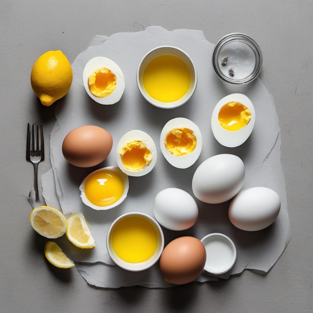 Items needed to answer the question, How do I whip up a creamy and tangy Hollandaise Sauce from scratch. Items include:  Butter  Egg yolks  Lemon  Salt  Cayenne pepper