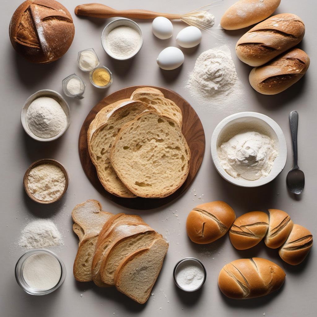 Items needed to answer the question, How do I shape my sourdough bread. Items include:  Flour  Water  Patience  Love for Bread