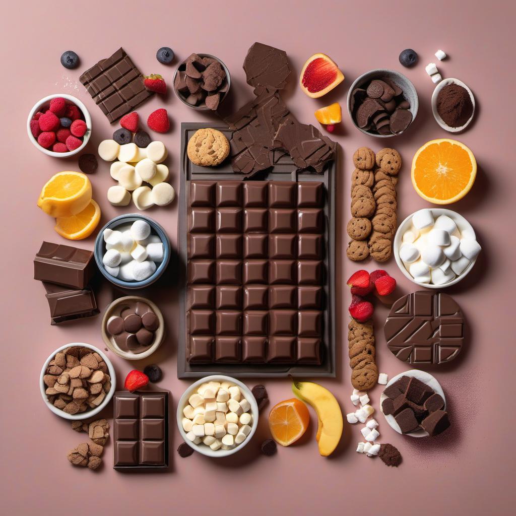 Items needed to answer the question, How do I make the perfect Lava Chocolate Fondue. Items include:  dark chocolate  heavy cream  salt  fruits  marshmallows  cookies