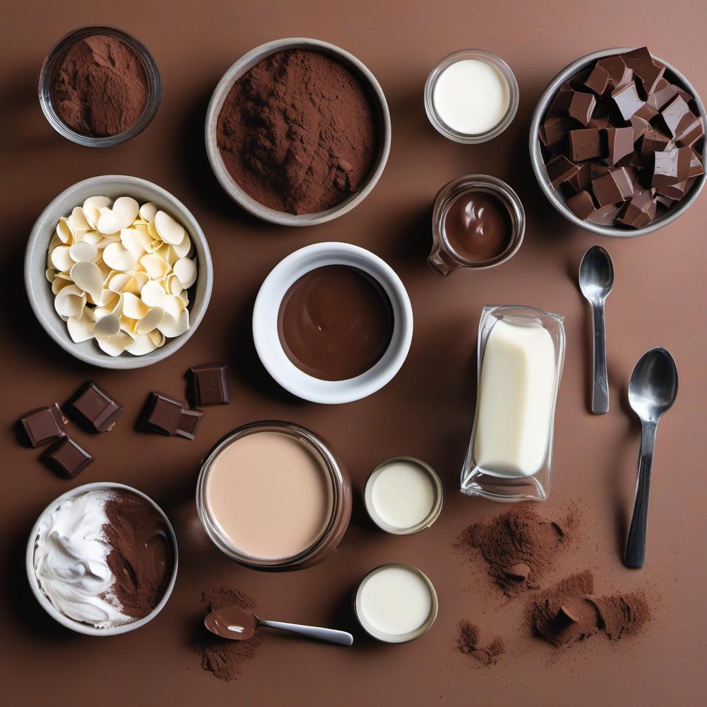 Items needed to answer the question, How do I turn up the romance with Lava Chocolate Fondue. Items include:  Dark or semi-sweet chocolate  Heavy cream  Vanilla extract
