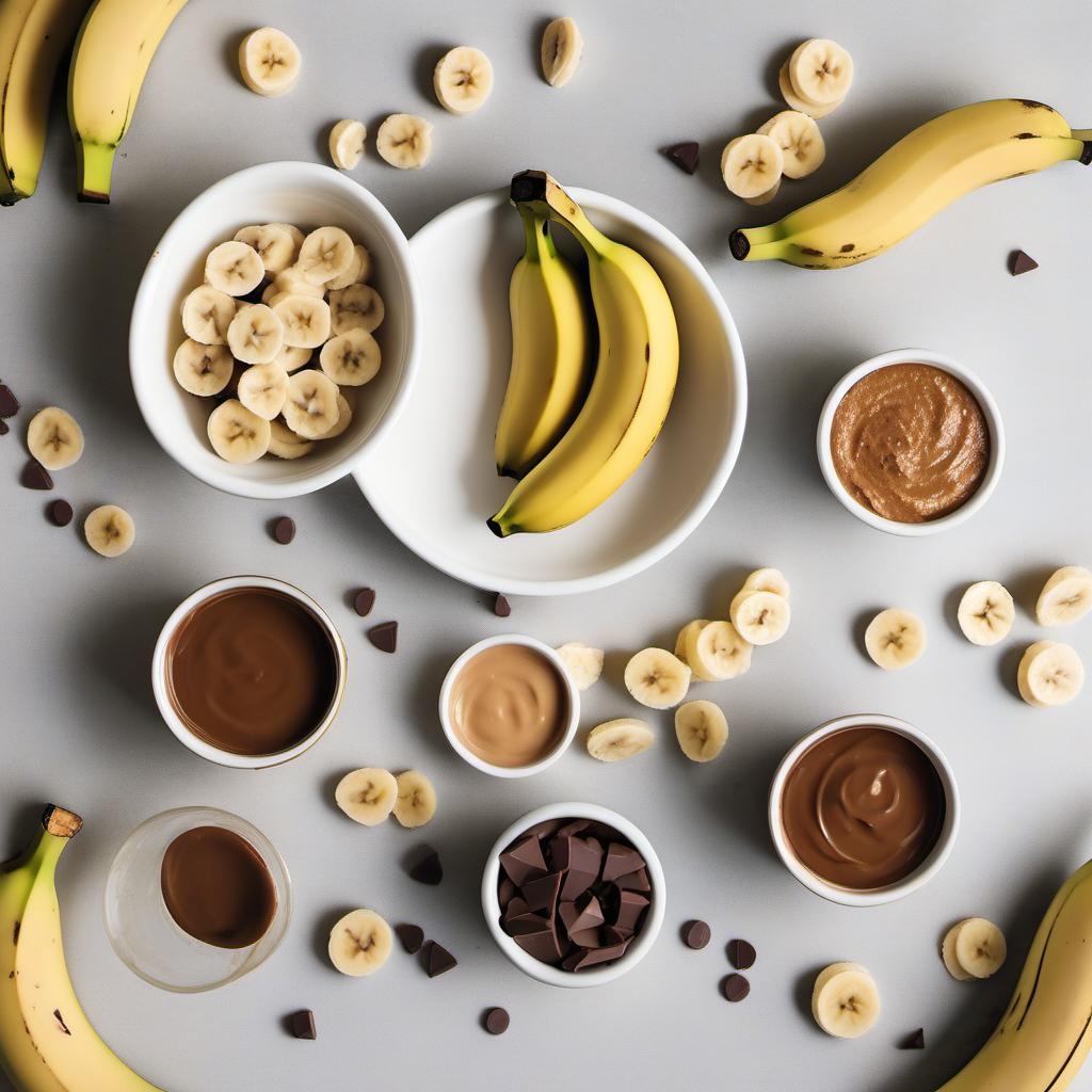 Items needed to answer the question, How do I make Monkey Banana Bites popsicles. Items include:  ripe bananas  peanut butter  Greek yogurt  honey  mini chocolate chips