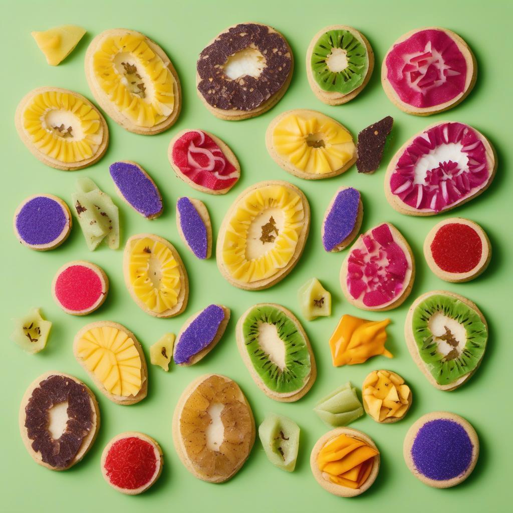 Items needed to answer the question, How do I create a fun Snake Fruit Roll-Ups party. Items include:  Snake Fruit Roll-Ups  Colorful Toppings (Sprinkles, Shredded Coconut)  Cookie Cutters