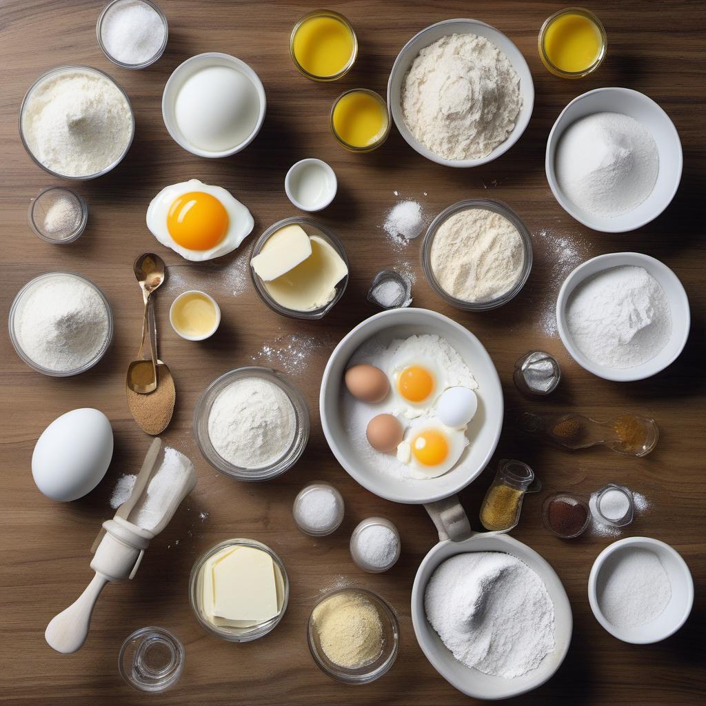 Items needed to answer the question, How do I bake sugar cookies in the shape of skulls. Items include:  flour  sugar  butter  egg  vanilla extract  baking powder  salt  white icing