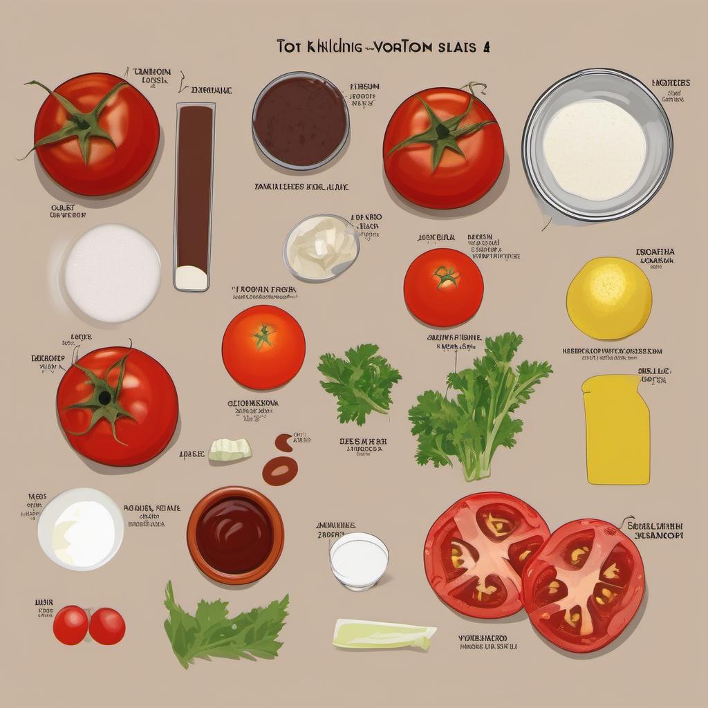 Items needed to answer the question, How do I make a Spicy Bloody Mary Tomato Juice. Items include:  ripe tomatoes  tomato paste  Worcestershire sauce  horseradish  celery salt  fresh lemon juice  hot sauce  cayenne pepper  smoked paprika  black pepper  vodka  freshly squeezed lime juice  celery stalks  lime wedges  celery salt (for garnish)