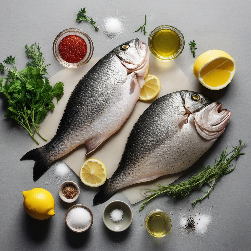 Items needed to answer the question, How do I make a delicious Pan-seared Fish Fillet. Items include:  Fish Fillets  Salt  Pepper  Oil  Lemon  Herbs (optional)