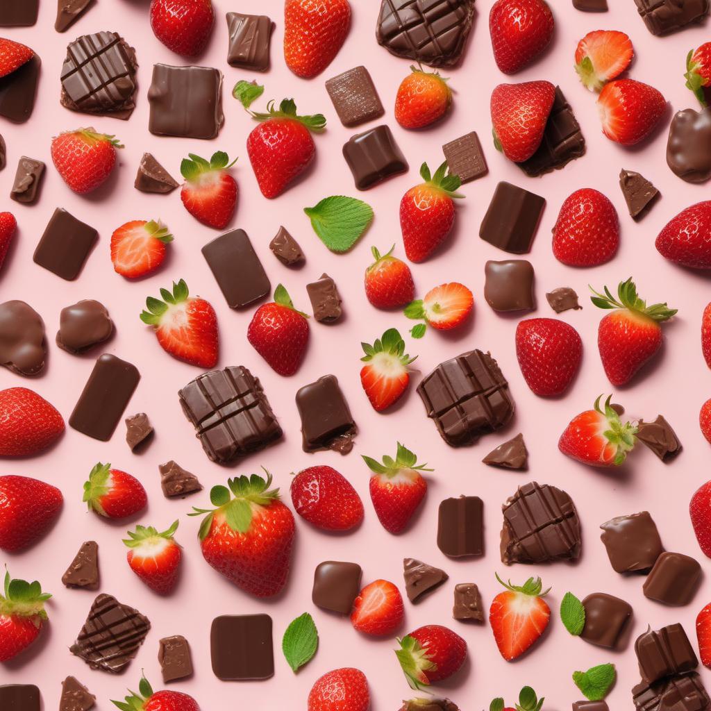 Items needed to answer the question, How do I make chocolate-covered strawberries. Items include:  Strawberries  Chocolate  Toppings