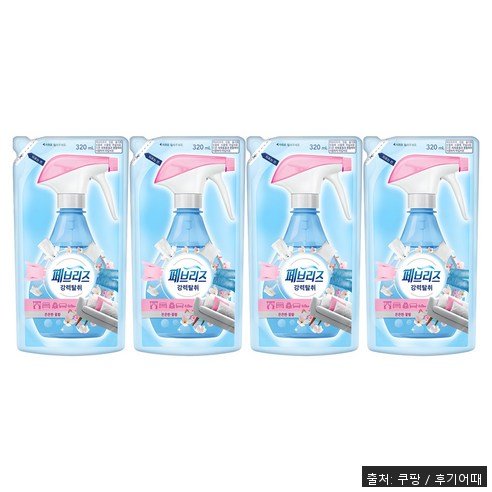 페브리즈 섬유탈취제 은은한 꽃향 리필, 320ml, 4개