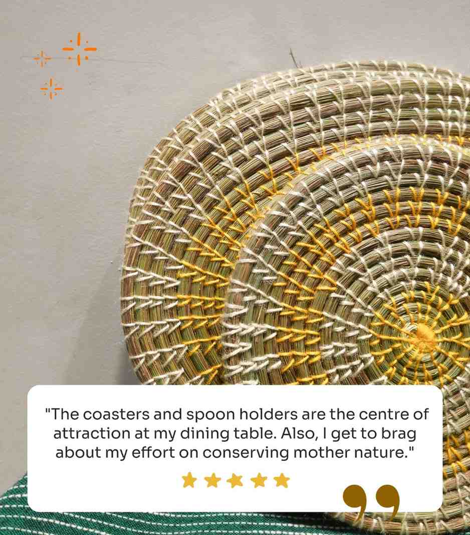 Kusha Grass Table Set- From the Forest of Himachal to Your Table