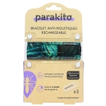 Bracelet anti-moustiques rechargeable tropical Bleu