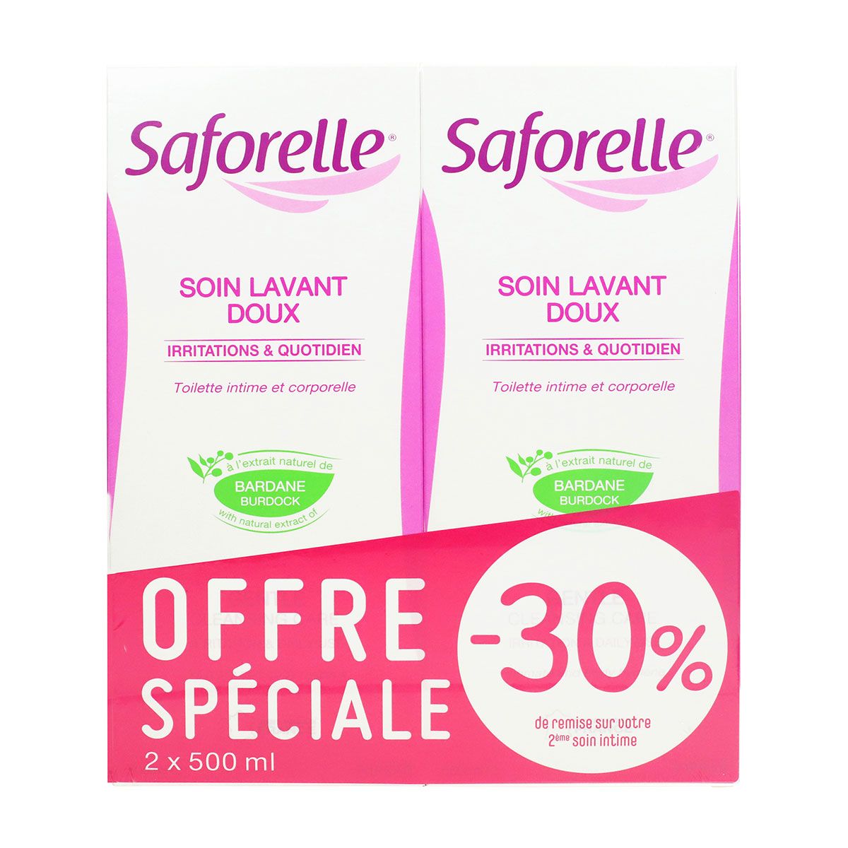 Soin lavant intime & corporel bardane 2x500ml