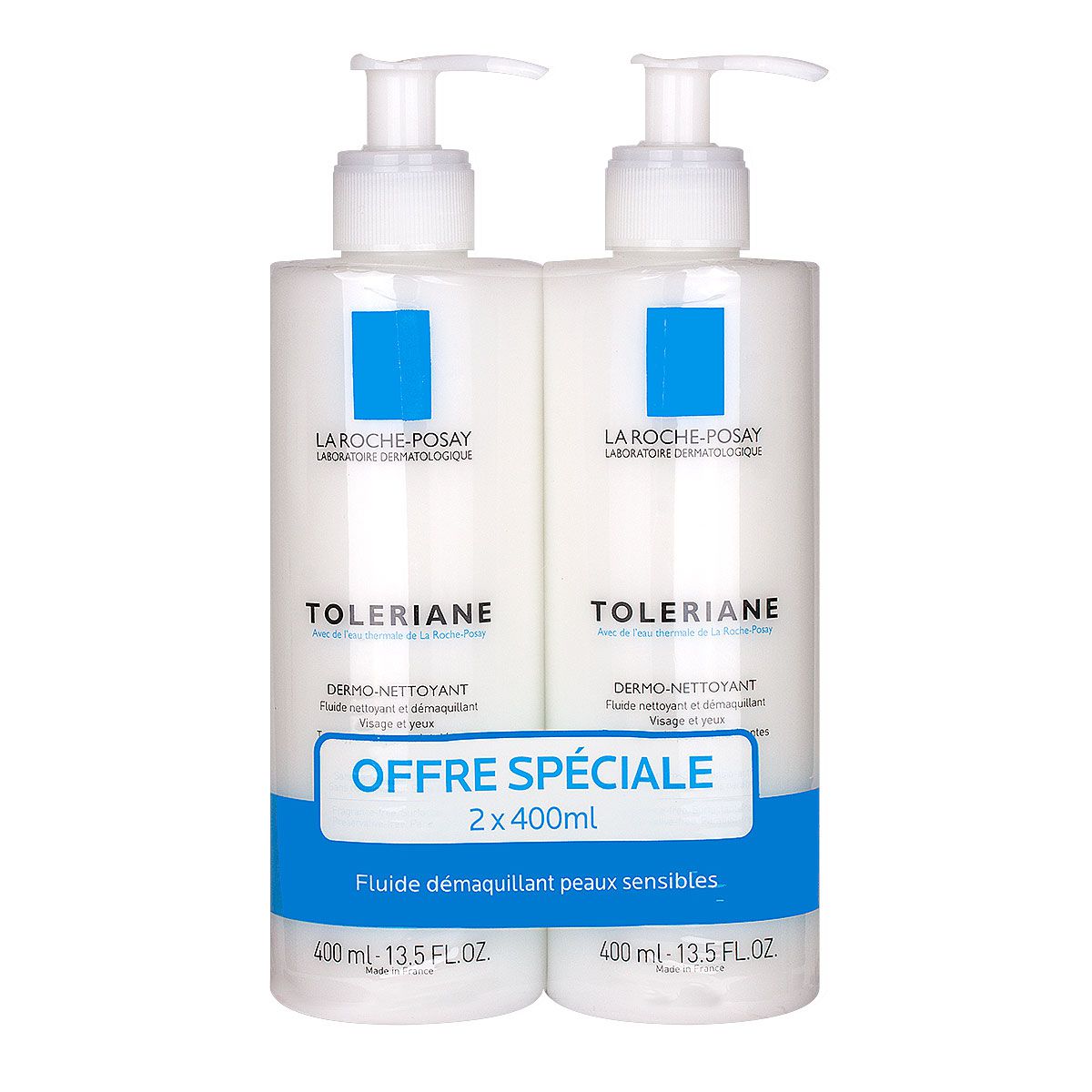 Toleriane Fluide nettoyant et démaquillant peaux sensibles à intolérantes  400ml