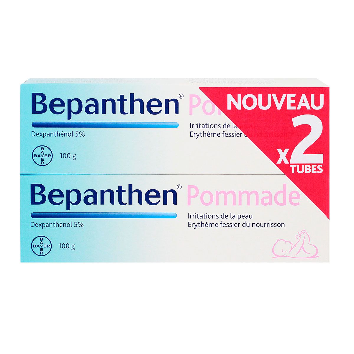 Bepanthen pommade 2x100g - totum pharmaciens