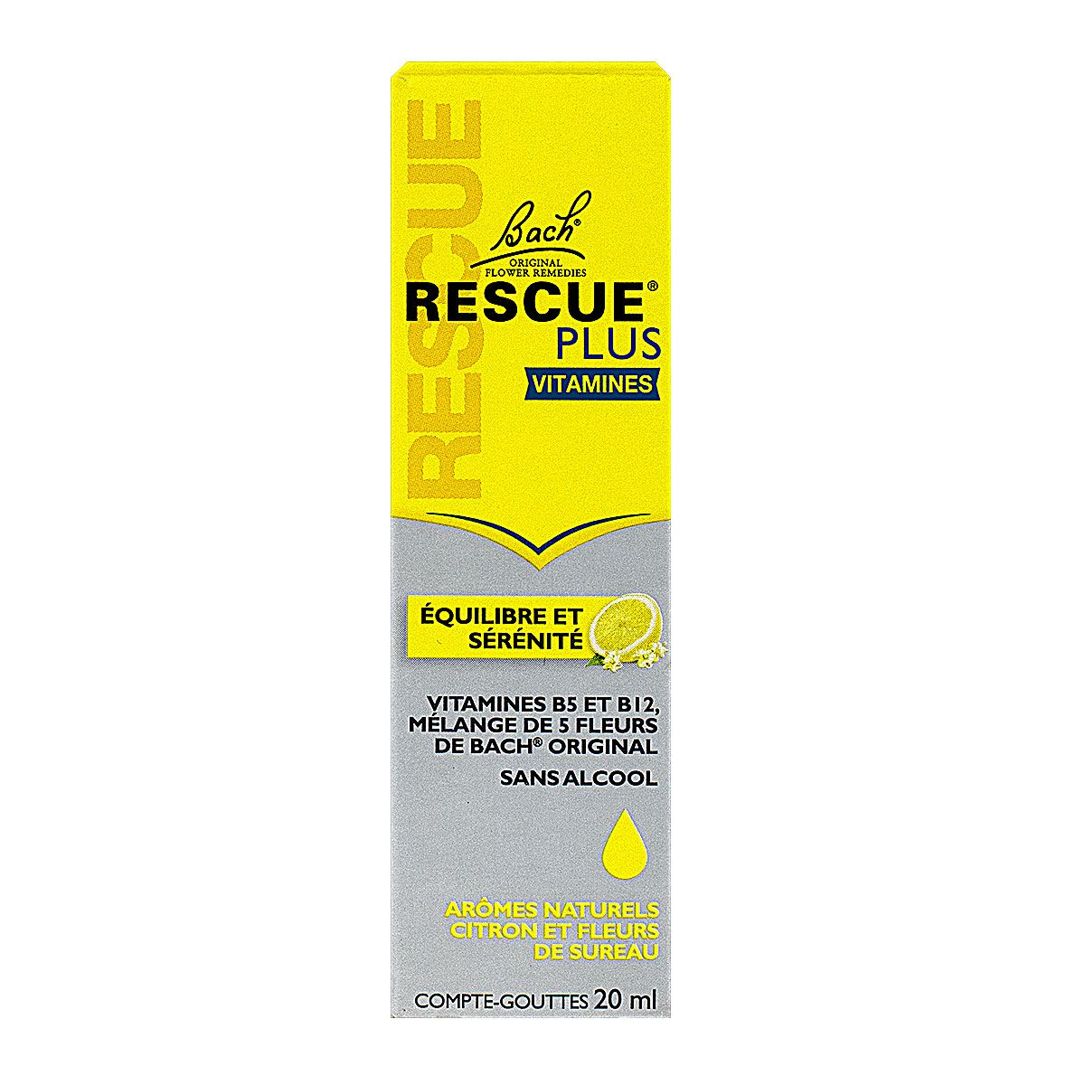 Rescue Fleurs de Bach - Compte-gouttes 20ml