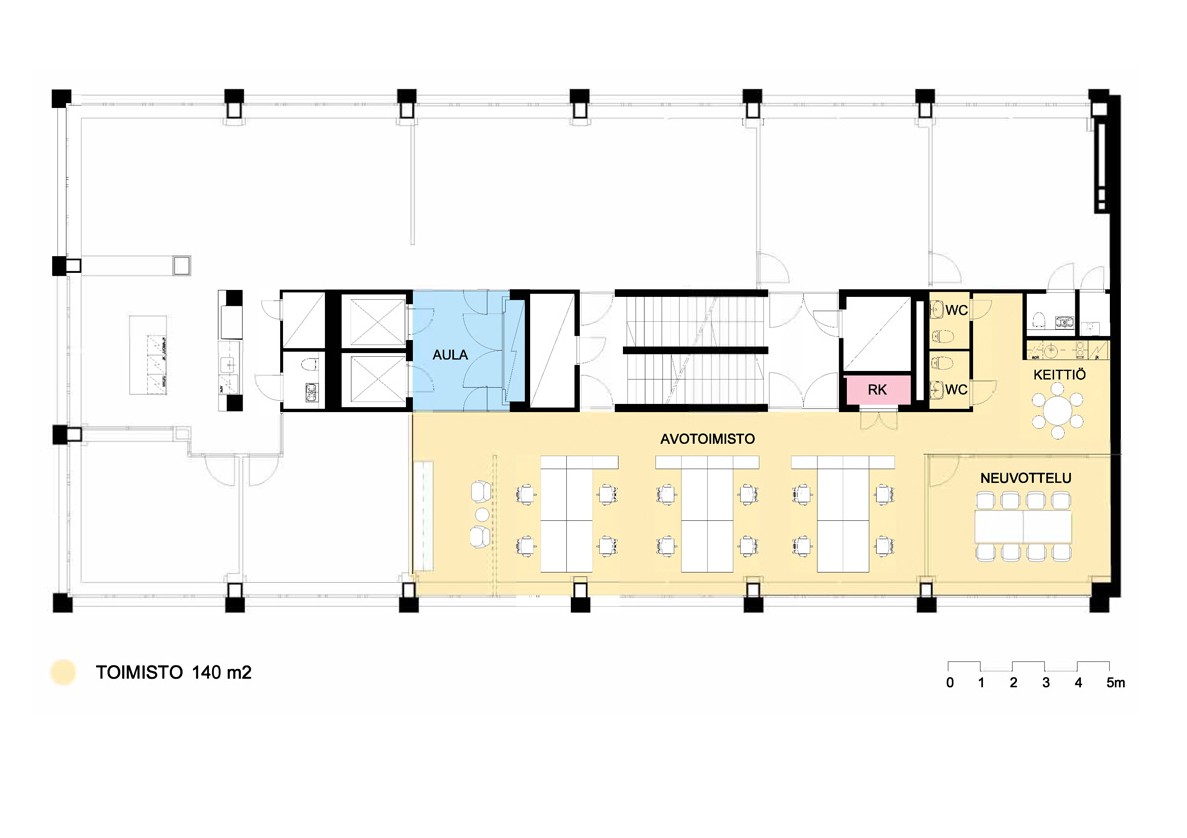 Toimisto 140 m2, ruoholahdenkatu 14, kamppi, helsinki - kuva 2
