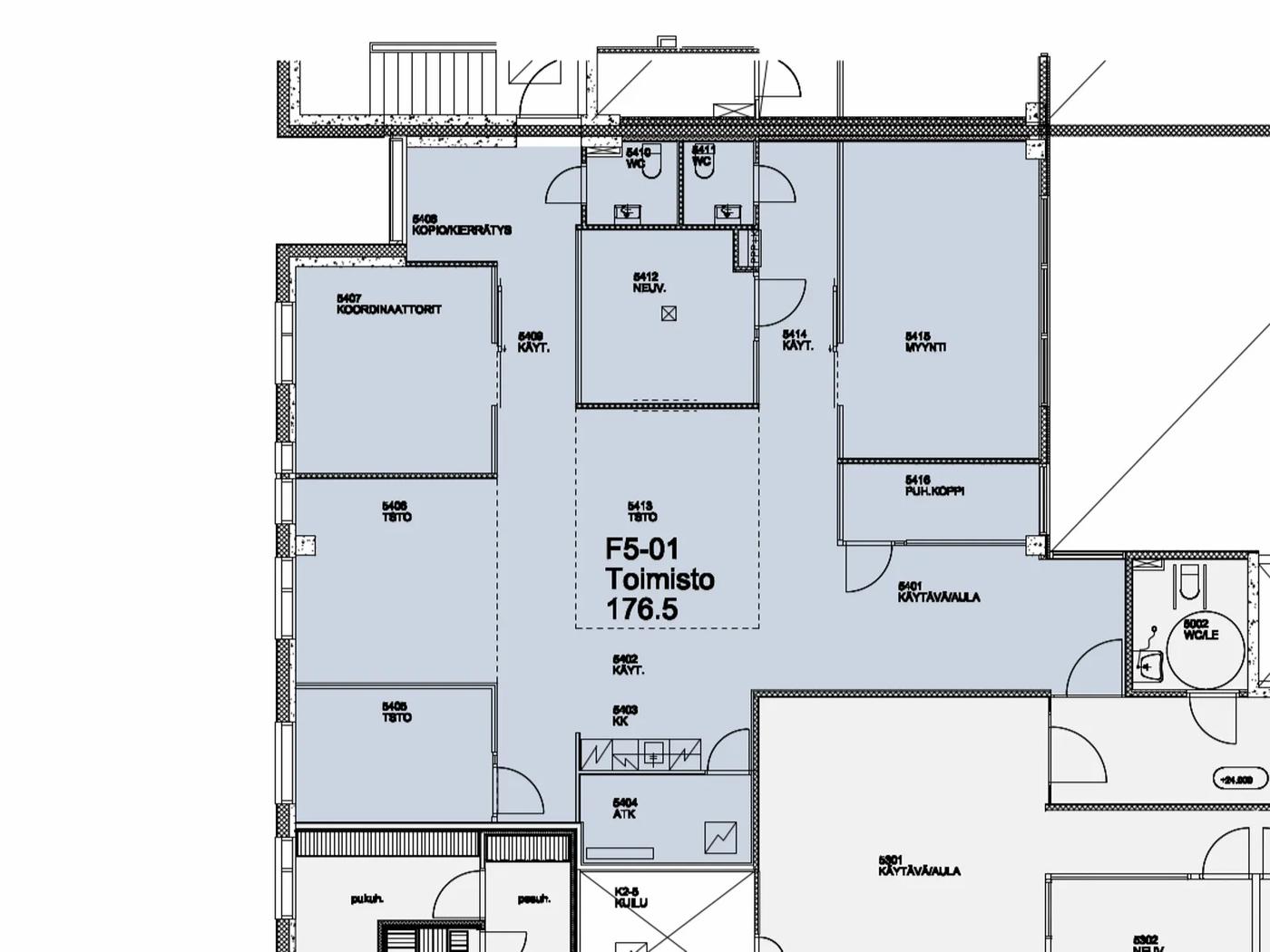 Toimisto 180 m2, bertel jungin aukio 1 e-talo, Leppävaara, espoo - kuva 2
