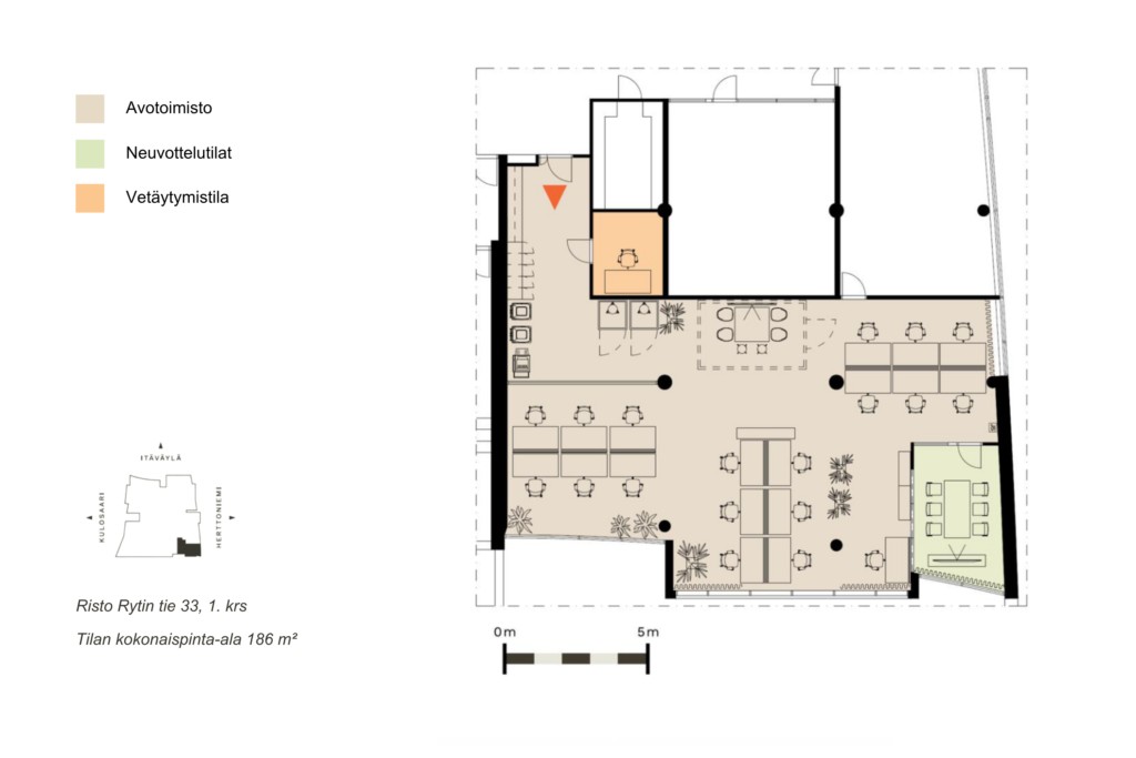 Toimisto 186 m2, risto rytin tie 33, kulosaari, helsinki - kuva 2
