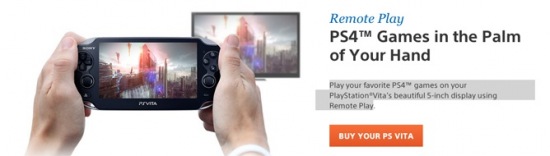 Vita s vynucenou kontrolou nad PS4