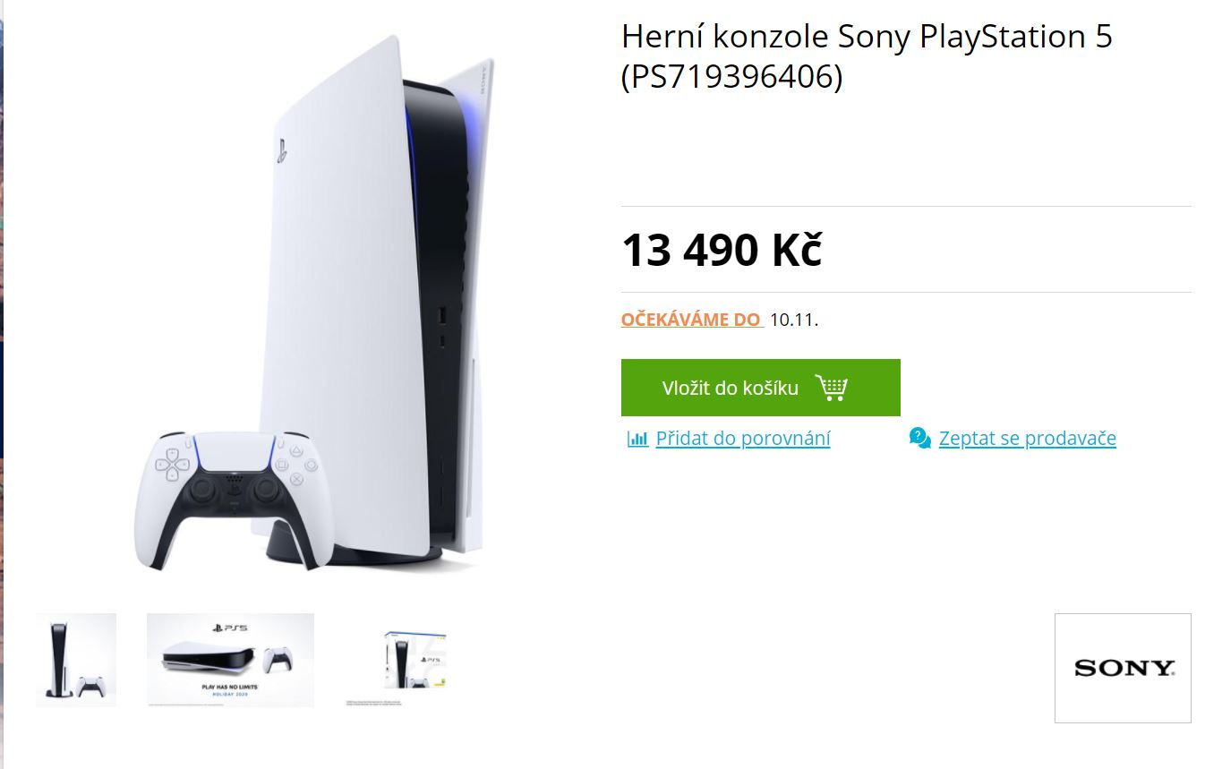 Další PlayStationy 5 dorazí do Česka možná až v listopadu