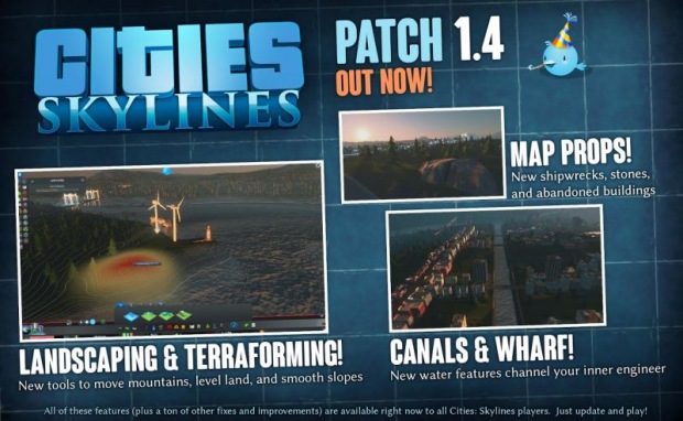 Cities: Skylines nově nabízí úpravu terénu