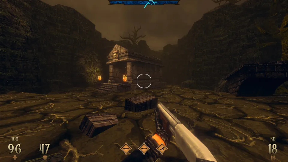 Z počátečních levelů čiší temná, hororová atmosféra