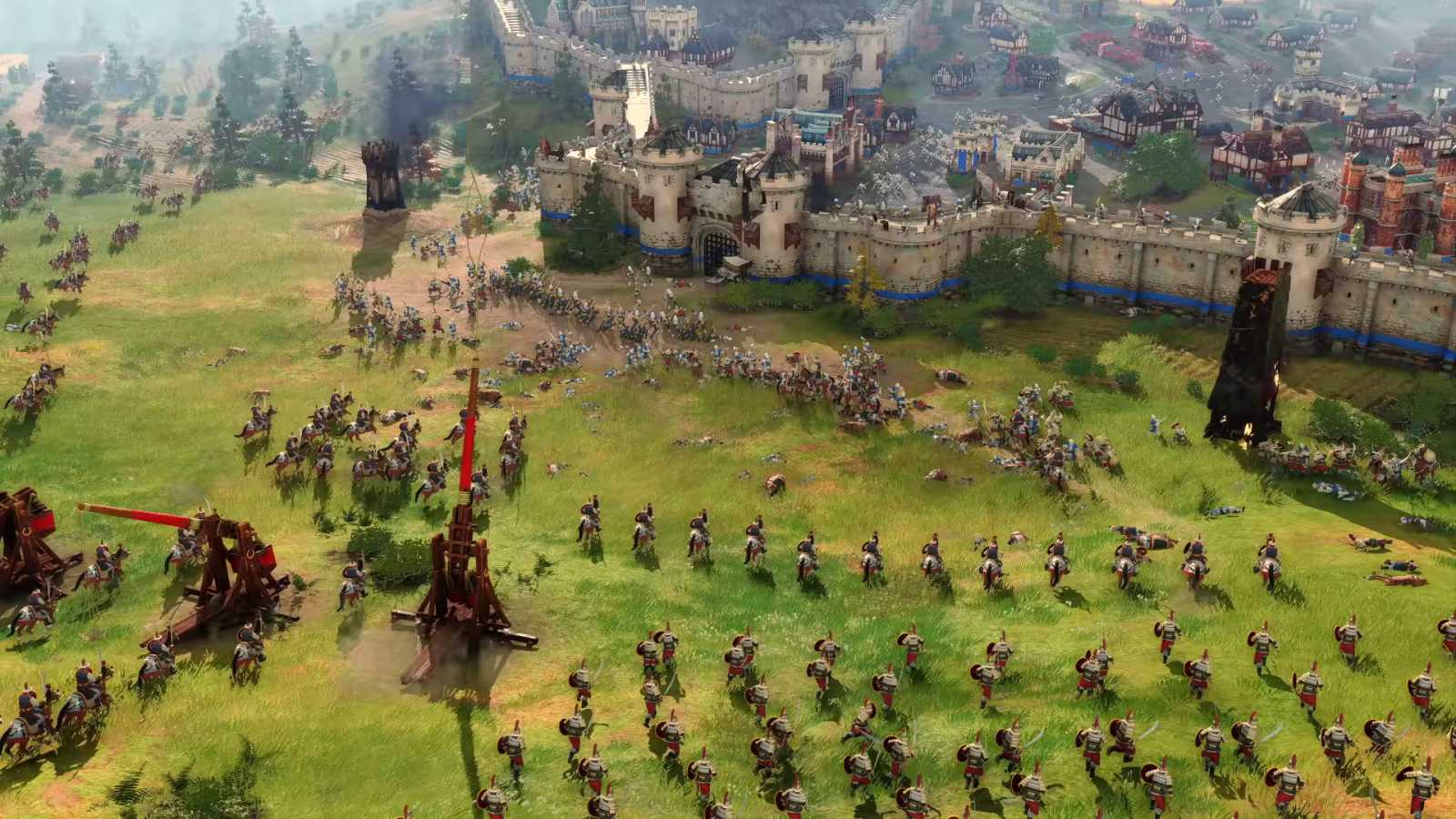 Age of Empires 4 v gameplay záběrech předvádí sílu středověkého raketometu