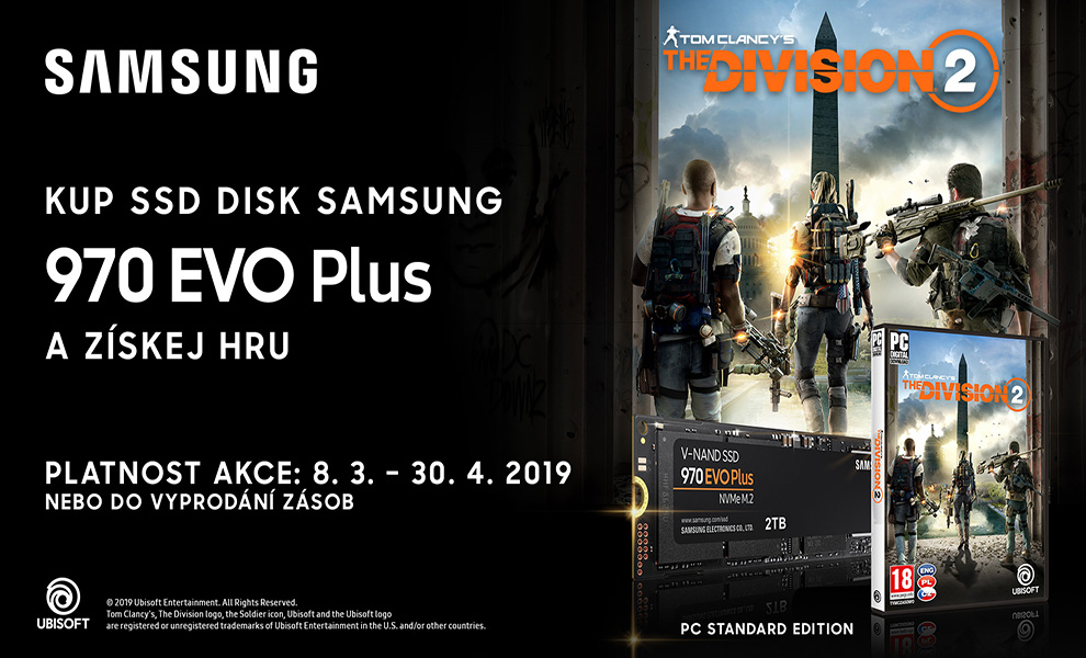 Division 2 k vybraným Samsung SSD + soutěž