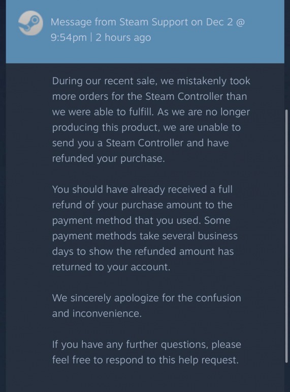 Steam ovladač byl příliš žádaný