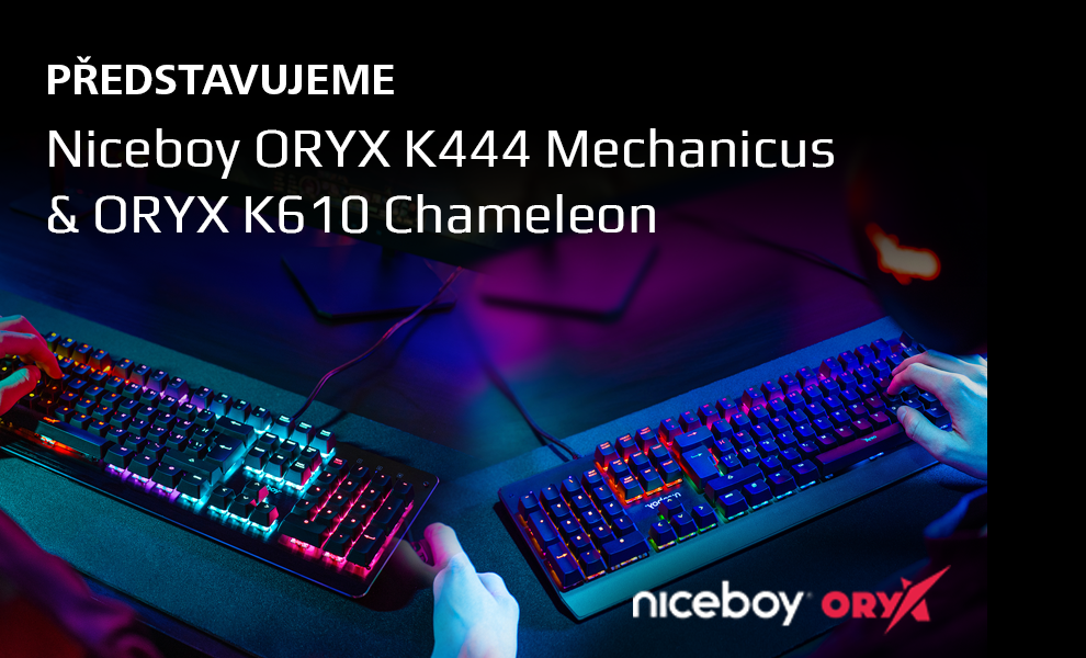 Niceboy ORYX K444 a K610 – kvalitní mechanické klávesnice