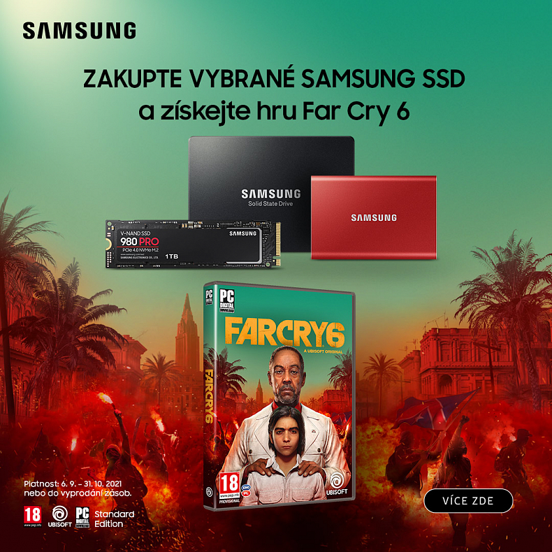 Samsung rozdává Far Cry 6 ke svým rychlým SSD